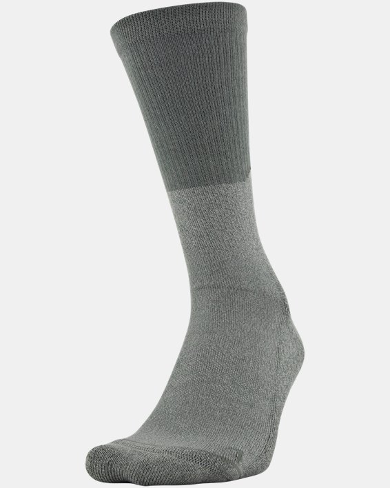 Men's UA Phenom Crew Socks 3-Pack, Gray, pdpMainDesktop image number 2